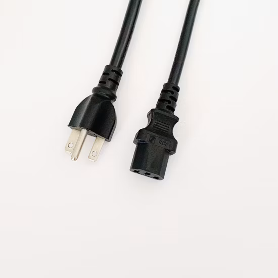 標準 US プラグ NEMA5-15 ～ IEC320-C13 プラグ付き UL 認定 AC 電源コード